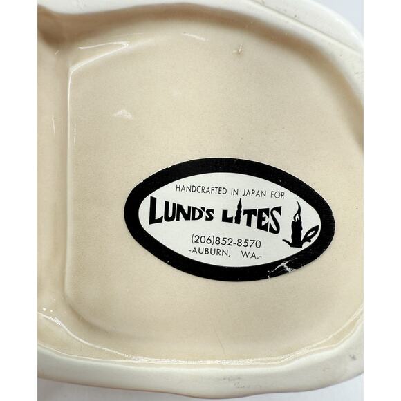 Lund’s Lites Ceramic Christmas House Music Box Lighted Tree Girl Figurine EUC - Picture 2 of 11